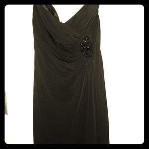 Strapless black dress